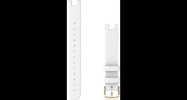 Garmin Lily Horlogebandje - 14mm - Wearablebandje - Italiaans Leer - Wit