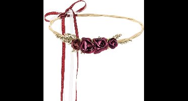 PartyDeco - Krans - Bloemenkroon Rood