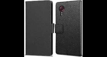 Just in Case hoesje geschikt voor Samsung Galaxy Xcover 5 Hoesje met Pasjeshouder - Bookcase Classic - Zwart