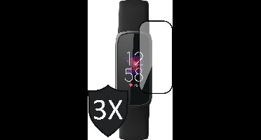 Screenprotector geschikt voor Fitbit Luxe - PET Full Screen Protector - 3 Stuks