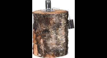 Esschert FF418 Olielamp Berken | Olielamp in stijlvolle Berkenstam