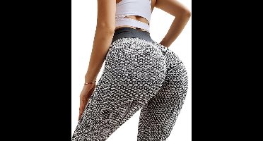 MW® TikTok Legging - Sportlegging Dames High Waist - Legging Dames - Push Up Legging - Lichtgrijs S