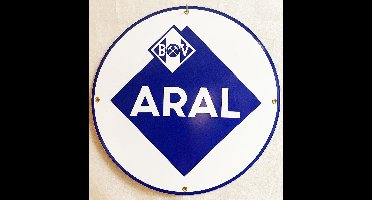 Aral Logo Rond Emaille Bord 30 cm