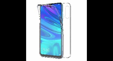 Ntech Hoesje Geschikt voor Huawei P Smart Plus (2019) Dual TPU Case hoesje 360° Cover 2 in 1 Case ( Voor en Achter) Transparant