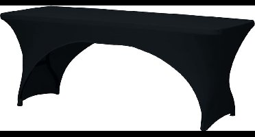 Perel Hoes voor tafel, zwart, rechthoekig met boogvorm, 180 cm x 75 cm x 74 cm