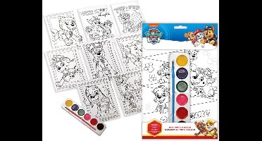Nickelodeon Waterverfset Paw Patrol Junior 15-delig - PAW Patrol Waterverf set - Kleuren met verf - 6 kleuren - 15-delig - PAW Patrol speelgoed - Knutselen - Knutselen meisjes - Knutselen jongens - PAW patrol Skye - PAW Patrol Chase