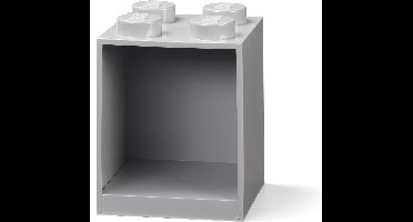 Lego - Wandschap Brick 4 - Polypropyleen - Grijs