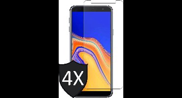 Screenprotector geschikt voor Samsung J4 Plus / J6 Plus - Screen Protector Glas - 4 Stuks