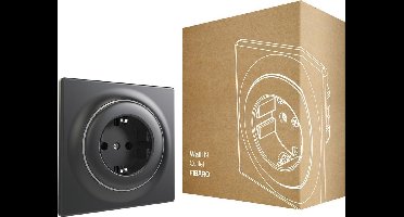 FIBARO Walli N Outlet type F - Antraciet - Klassiek basiselement