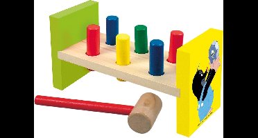 Bino Hamerbank Little Mole Junior 22 X 9 X 12 Cm Hout 8-delig