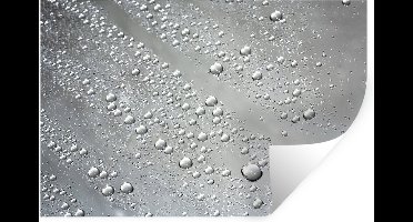 Muurstickers - Sticker Folie - Metaal - Water - Grijs - 30x20 cm - Plakfolie - Muurstickers Kinderkamer - Zelfklevend Behang - Zelfklevend behangpapier - Stickerfolie