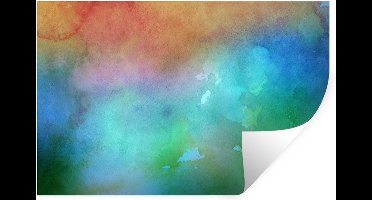 Muurstickers - Sticker Folie - Waterverf - Blauw - Groen - Rood - 30x20 cm - Plakfolie - Muurstickers Kinderkamer - Zelfklevend Behang - Zelfklevend behangpapier - Stickerfolie