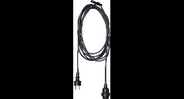 Star Trading Ute kabel hanglamp - Stekker + E27 - 2.5 meter - zwart - indoor & outdoor