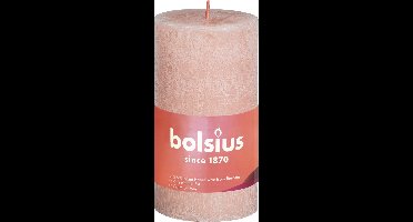 Bolsius Stompkaars Suede Brown Ø68 mm - Hoogte 13 cm - Roodbruin - 60 Branduren