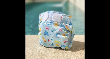 FREDS WASBARE ZWEMLUIER | BLAUW MAAT 2 | 9 - 16KG | ZEEDIEREN PRINT ZWEMBROEKJE | HOGE KWALITEIT | DUURZAAM | ELASTISCHE VERSTELBARE KLITTENBANDSLUITING VOOR COMFORTABELE LEKVRIJE PASVORM | CE & EAC KEURMERK |