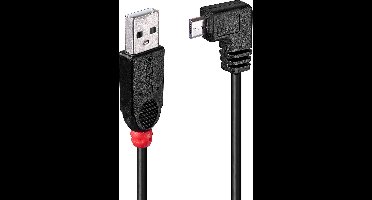 LINDY USB-kabel USB 2.0 USB-A stekker, USB-micro-B stekker 0.50 m Zwart 31975