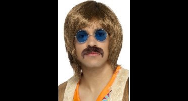 Abba heren verkleed pruik, snor en bril setje voor heren