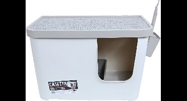 Moderna Kattenbak Casetta - Grijs Wit - Kattentoilet