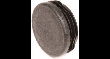 Topgear Ronde insteekdop - platte kop - Ø35 mm - zwart - PE materiaal