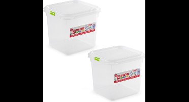 PlasticForte Verhoudbakje - 6x - geschikt voor koelkast en vriezer - 2,6 liter - 16 x 17,8 cm