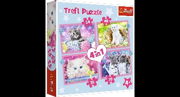 Trefl Grappige Katjes 4-in-1 puzzel - 35/48/54/70 stukjes