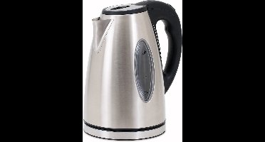 Deuba Waterkoker Zilver/Zwart Roestvrij Staal 1,7L