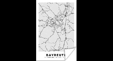 Poster Bayreuth - Kaart - Stadskaart - Plattegrond - Duitsland - 20x30 cm