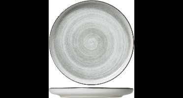 Cosy & Trendy Ontbijtbord / Dessertbord Baltic Grey – Ø 20 cm – Bevat 1 ontbijtbord / dessertbord – Lichtgrijs aardewerk met uniek patroon – Vaatwasser- en Magnetronbestendig – Stapelbaar