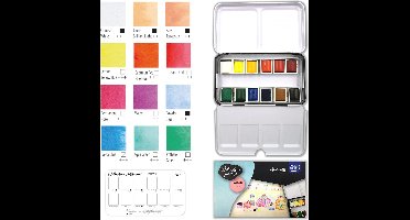 Vaessen Creative Aquarelverf Pastel 12 kleuren