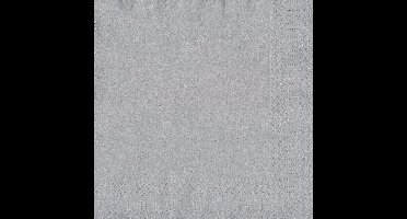 40x Zilveren servetten 33 x 33 cm - Thema zilver - Tafeldecoratie versieringen