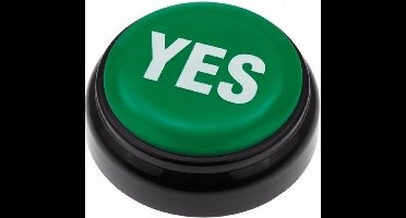 KRÜGER Groene YES buzzer knop - Quiz speelgoed - Ja/Nee zeggen