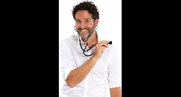 Partychimp Stethoscoop Zwart Dokter Arts Verpleegster voor bij Carnavalskleding Heren Carnavalskleding Dames Carnaval Accessoires - Zwart