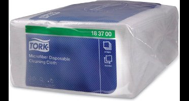 Microvezeldoekjes voor eenmalig gebruik Tork 29,5x34cm / 40st. wit