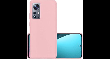 Hoesje - Geschikt voor Xiaomi 12 Pro - Sterk & Shockproof - Hoes Cover - Siliconen Case - Lichtroze