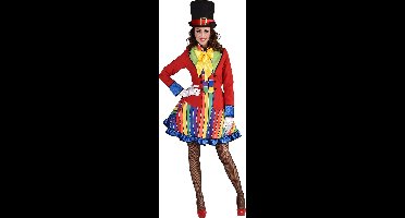 Magic Design Jurk Clown Dames Polyester Rood Maat Xs
