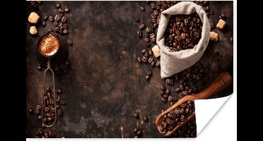 Poster Koffiebonen - Koffie - Zak - 30x20 cm