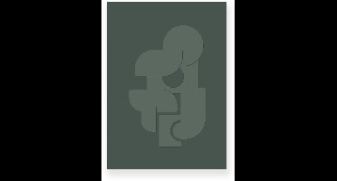 Poster 20x30 cm - Abstracte Vormen - Groen - Minimalistisch - Japandi - Muurdecoratie - Wanddecoratie