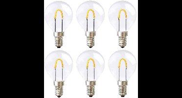6 stuks | Ledmaxx LED kogellamp 0.7W 65lm 2400K Niet-Dimbaar | E14 | Zeer Warm Wit | 0.7 watt | 15.000 Branduren