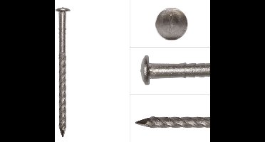 Draadnagel 1.8 x 30mm. lang.Bolkop. RVS-A2. Deltafix. 200 stuks.