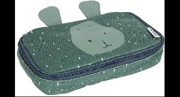 Trixie Etui - Mr. Hippo - Rechthoekige Pennenzak - Schoolspullen voor jongens en meisjes - Groen