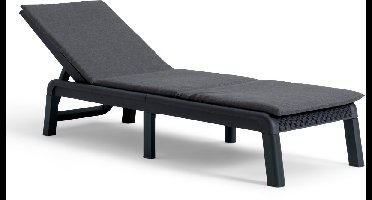 Keter Mallorca Ligbed - inclusief kussen - 187.5x58x29cm - Antraciet