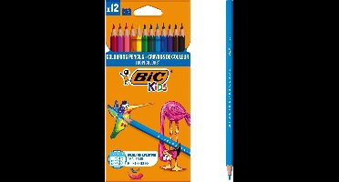 BIC Kids Tropicolors Kleurpotloden met Brede Punt (2,9 mm) - Diverse Kleuren - Doos van 12