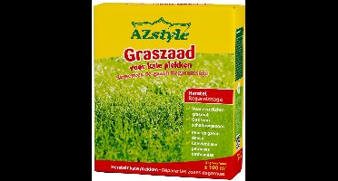 AZstyle Graszaad Herstel - Snelkiemend Gazon Gras – Herstelt kale plekken – Vogelwerende Coating – Geschikt voor Zon- en Schaduw Gazons - Snelle Kieming – 80 tot 120M² – 2 KG