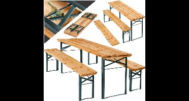 Zylo® Biertafel - Biertafels - Biertafelset - 177x46x77cm - Bruin