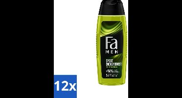 Fa Men - Sport Energy Boost - Doucemiddel - Voor Lichaam, Haar & Gezicht - 250 ml - Voordeelverpakking - 12 stuks