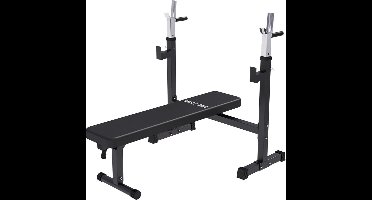 Gorilla Sports Verstelbare Halterbank - Extra breed - Opklapbaar - Fitnessbank - Belastbaar tot 300 kg