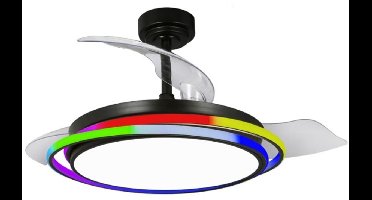 CristalRecord - Plafondventilator Antila Ø 106 cm RGB zwart
