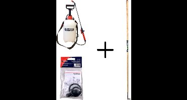 Synx Tools Voegenmes RVS + Spear & Jackson Drukspuit 5 Liter Met Ringen- Drukspuit - Ringen onderdelen - Onkruidmes - Voegenkrabber met steel 150cm
