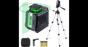 ApexArte® Kruislijnlaser - Bouwlaser - Lijnlaser met Statief - Zwart