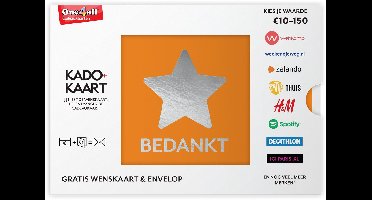 Kado+Kaart Dankjewel - Cadeaubon - 25 euro + cadeau-envelop